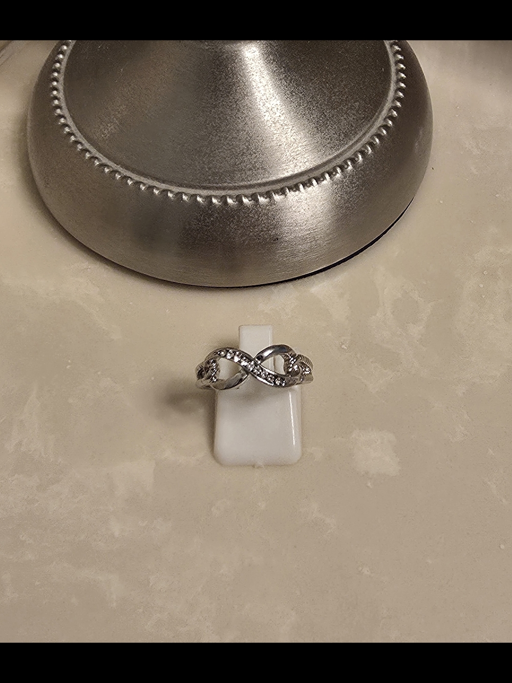 Silver and CZ Infinity Ring Size 7